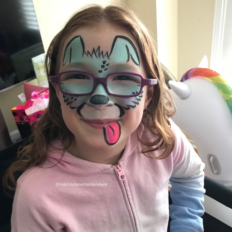 Puppy face painting! Hire face painters in Tweed, Belleville, Kingston & surrounding areas!